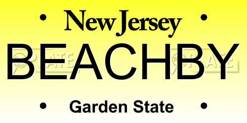 BEACHBY New Jersey License Plate