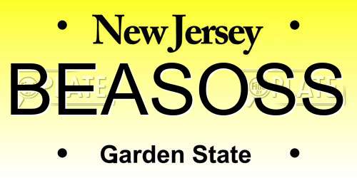 BEASOSS New Jersey License Plate