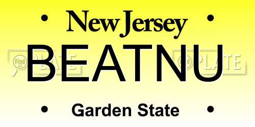 BEATNU New Jersey License Plate