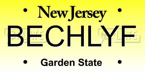 BECHLYF New Jersey License Plate