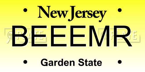 BEEEMR New Jersey License Plate