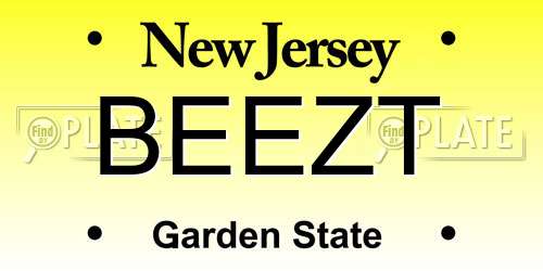 BEEZT New Jersey License Plate