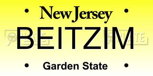 BEITZIM New Jersey License Plate