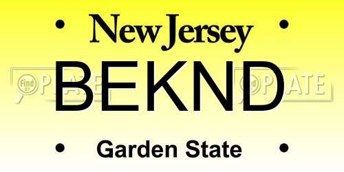 BEKND New Jersey License Plate