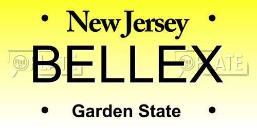 BELLEX New Jersey License Plate