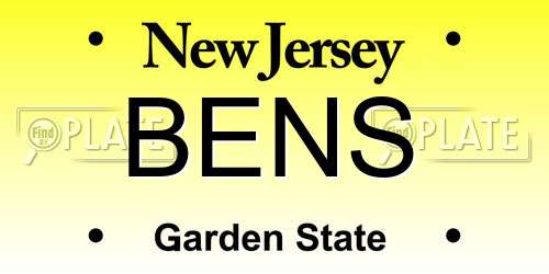 BENS New Jersey License Plate