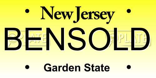 BENSOLD New Jersey License Plate