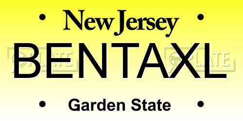 BENTAXL New Jersey License Plate