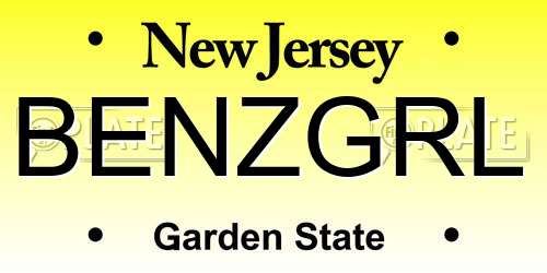 BENZGRL New Jersey License Plate