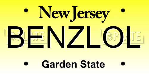 BENZLOL New Jersey License Plate