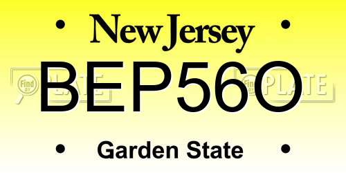 BEP56O New Jersey License Plate
