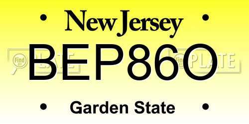 BEP86O New Jersey License Plate