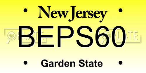 BEPS60 New Jersey License Plate