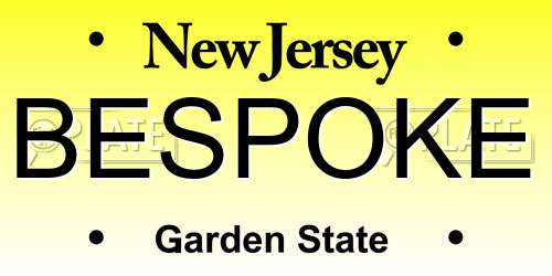 BESPOKE New Jersey License Plate