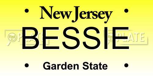 BESSIE New Jersey License Plate