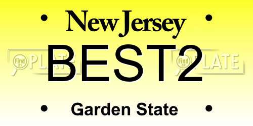 BEST2 New Jersey License Plate