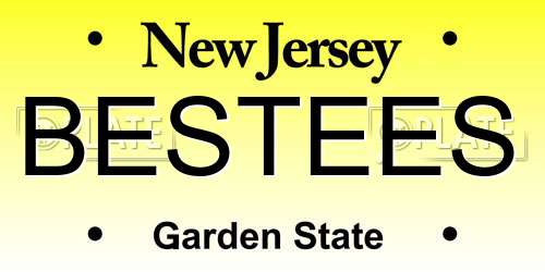 BESTEES New Jersey License Plate