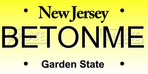 BETONME New Jersey License Plate