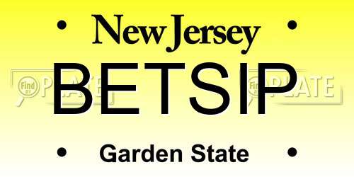 BETSIP New Jersey License Plate