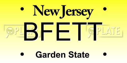 BFETT New Jersey License Plate