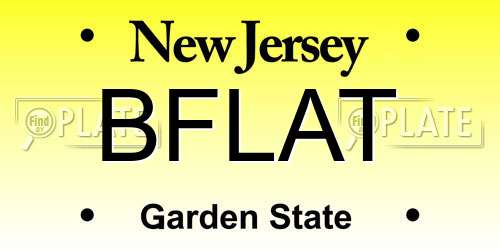 BFLAT New Jersey License Plate
