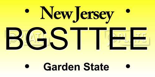 BGSTTEE New Jersey License Plate