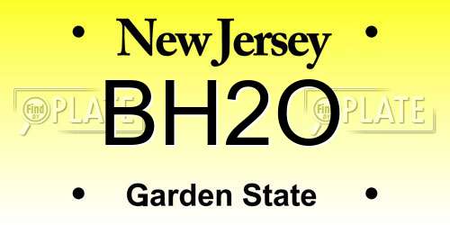BH2O New Jersey License Plate