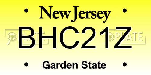 BHC21Z New Jersey License Plate