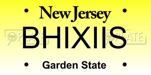 BHIXIIS New Jersey License Plate