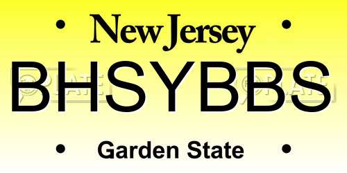 BHSYBBS New Jersey License Plate