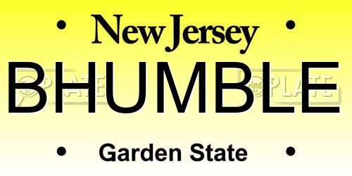 BHUMBLE New Jersey License Plate