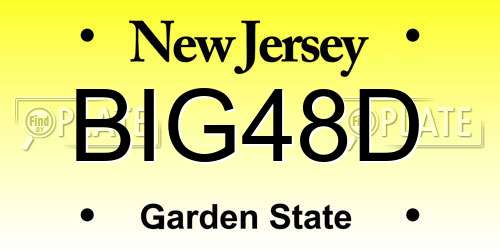 BIG48D New Jersey License Plate