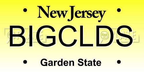 BIGCLDS New Jersey License Plate