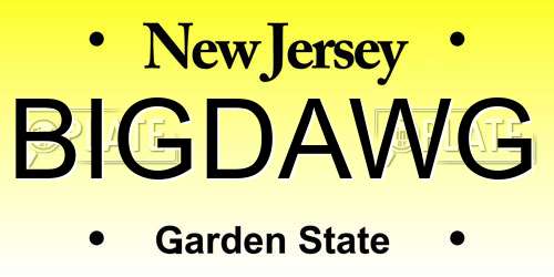 BIGDAWG New Jersey License Plate