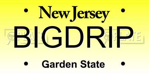BIGDRIP New Jersey License Plate