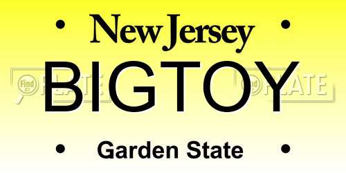 BIGTOY New Jersey License Plate