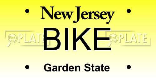 BIKE New Jersey License Plate