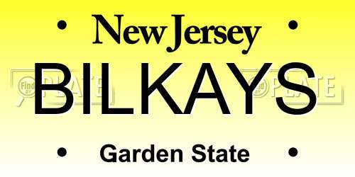 BILKAYS New Jersey License Plate