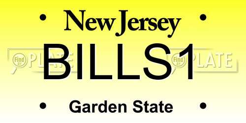 BILLS1 New Jersey License Plate