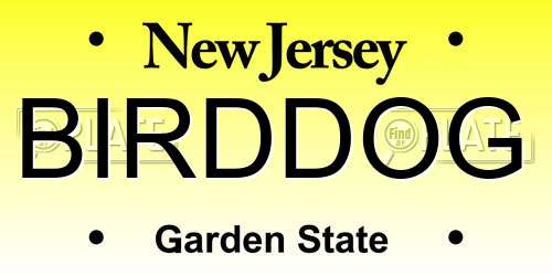 BIRDDOG New Jersey License Plate