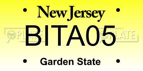 BITA05 New Jersey License Plate