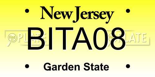 BITA08 New Jersey License Plate