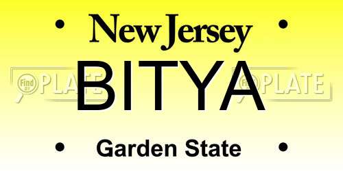 BITYA New Jersey License Plate