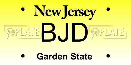 BJD New Jersey License Plate