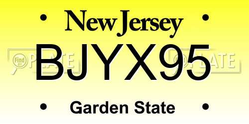 BJYX95 New Jersey License Plate