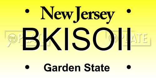 BKISOII New Jersey License Plate