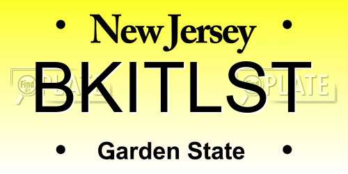 BKITLST New Jersey License Plate
