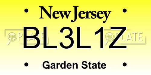 BL3L1Z New Jersey License Plate