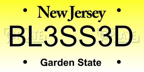 BL3SS3D New Jersey License Plate