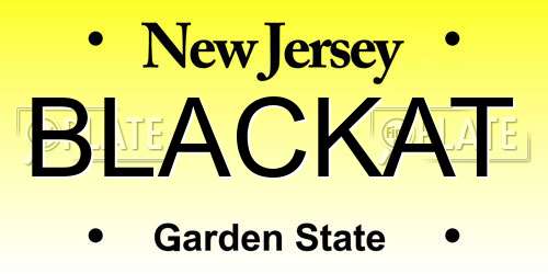 BLACKAT New Jersey License Plate